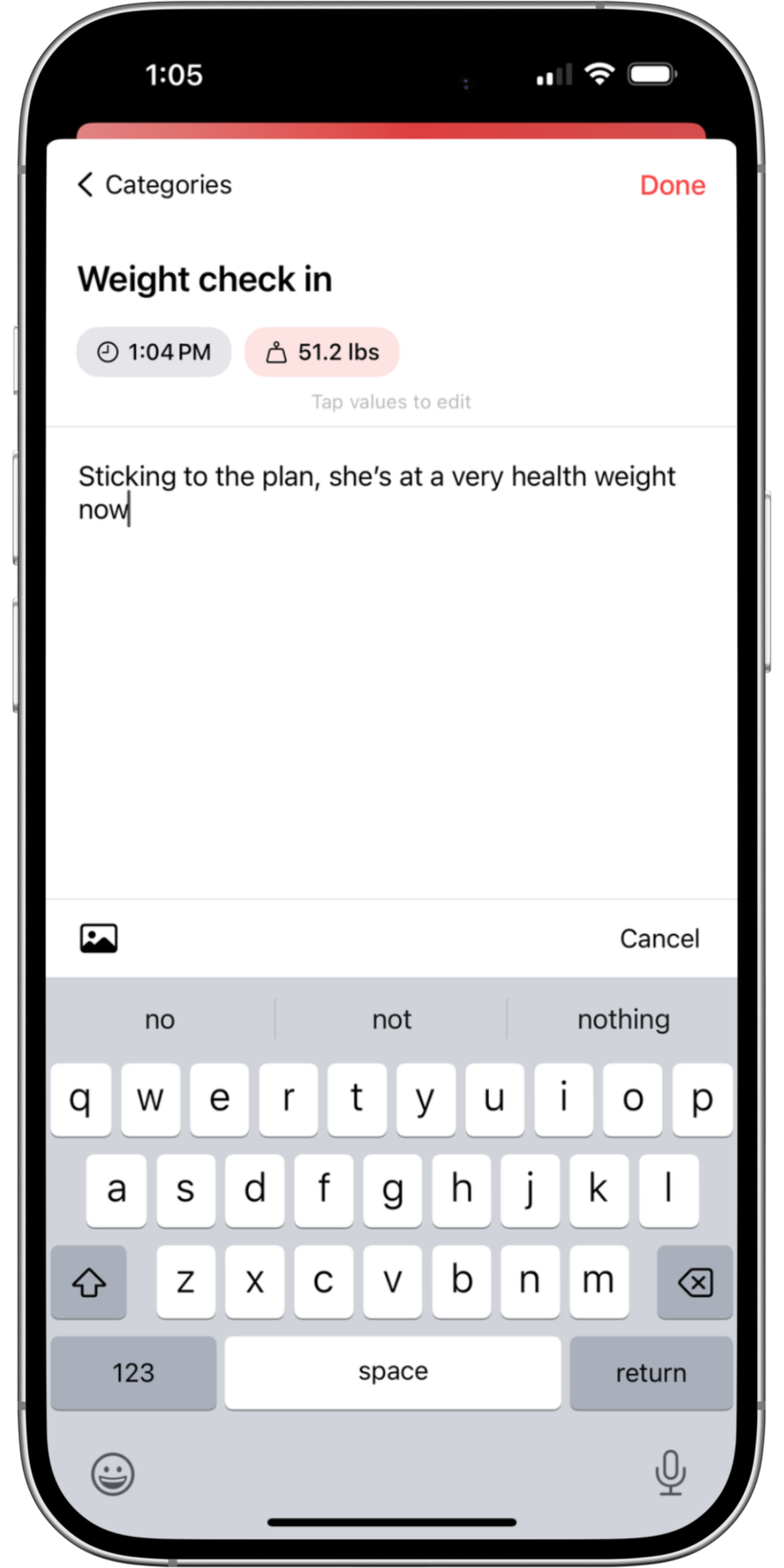 Write a Weight Note